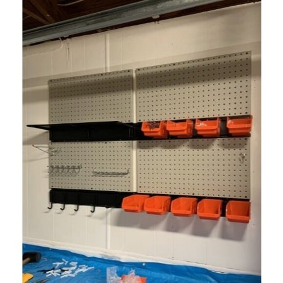 Pegboard Wall Organizer, 48X 36 inch Garage Storage Pegboard with Hook - Picture 3 of 4